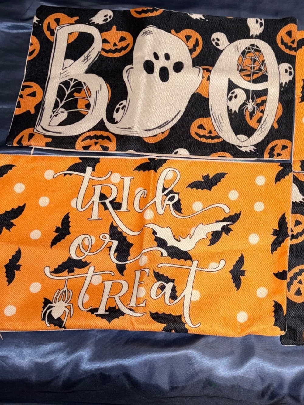 NWOT Set of 4 Happy Halloween Pillow Covers 12x20